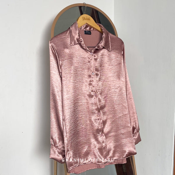 Calla Shimmer Shirt Rosegold