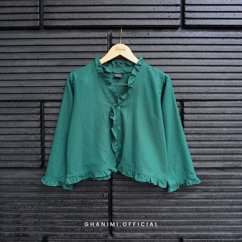 Minji Shirt Emerald Green