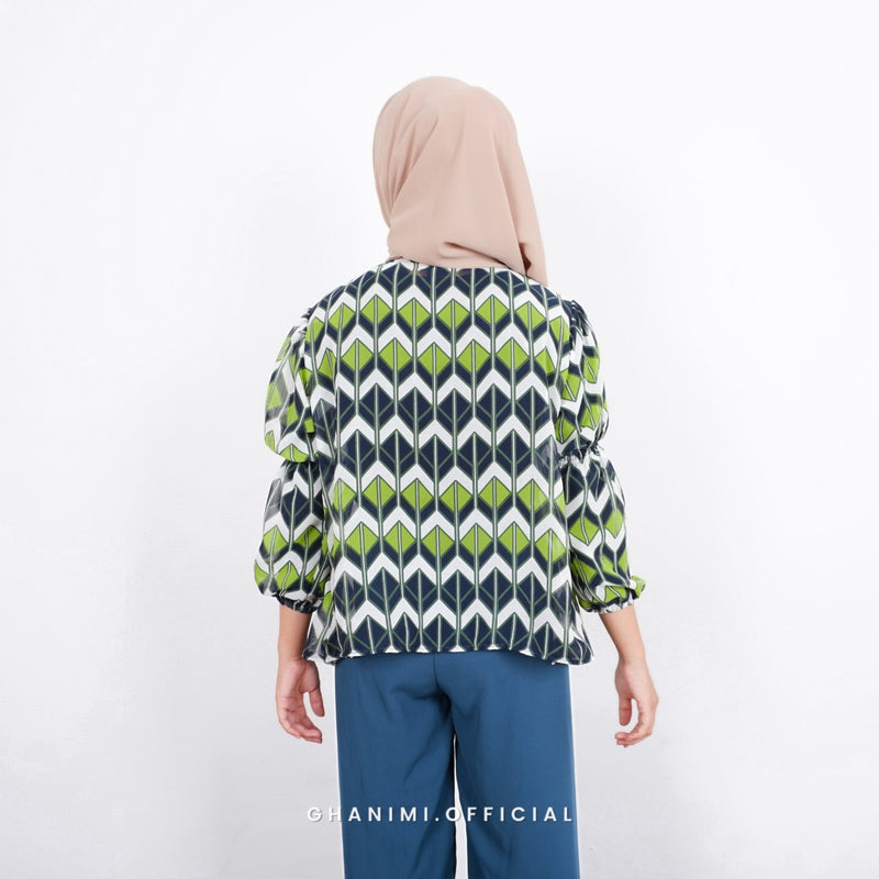 Twily Blouse Green Leaves